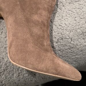 Tan above knee boots 4” high